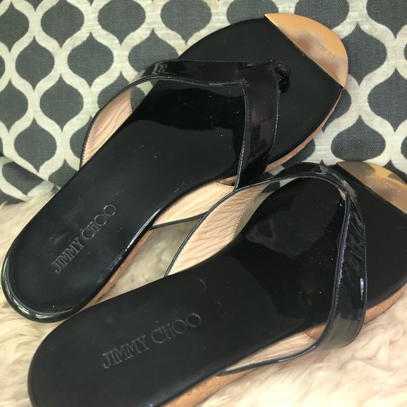 Jimmy Choo Black Patent Leather flip-flops size 36 (US 6) - Picture 13 of 13